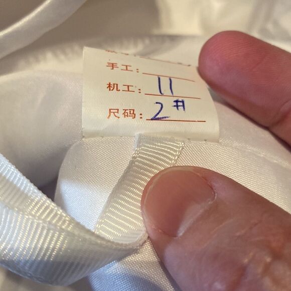 Women’s White Satin Full Length Prom Party Dress Corset Back Size 2 NWOT - Picture 12 of 12